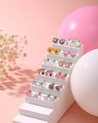 24 Pairs Hypoallergenic Screw Back Earrings for Girls Kids Women