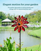 Cyan Oasis Kinetic Wind Spinners Outdoor - 83" H Wind Sculpture for Yard