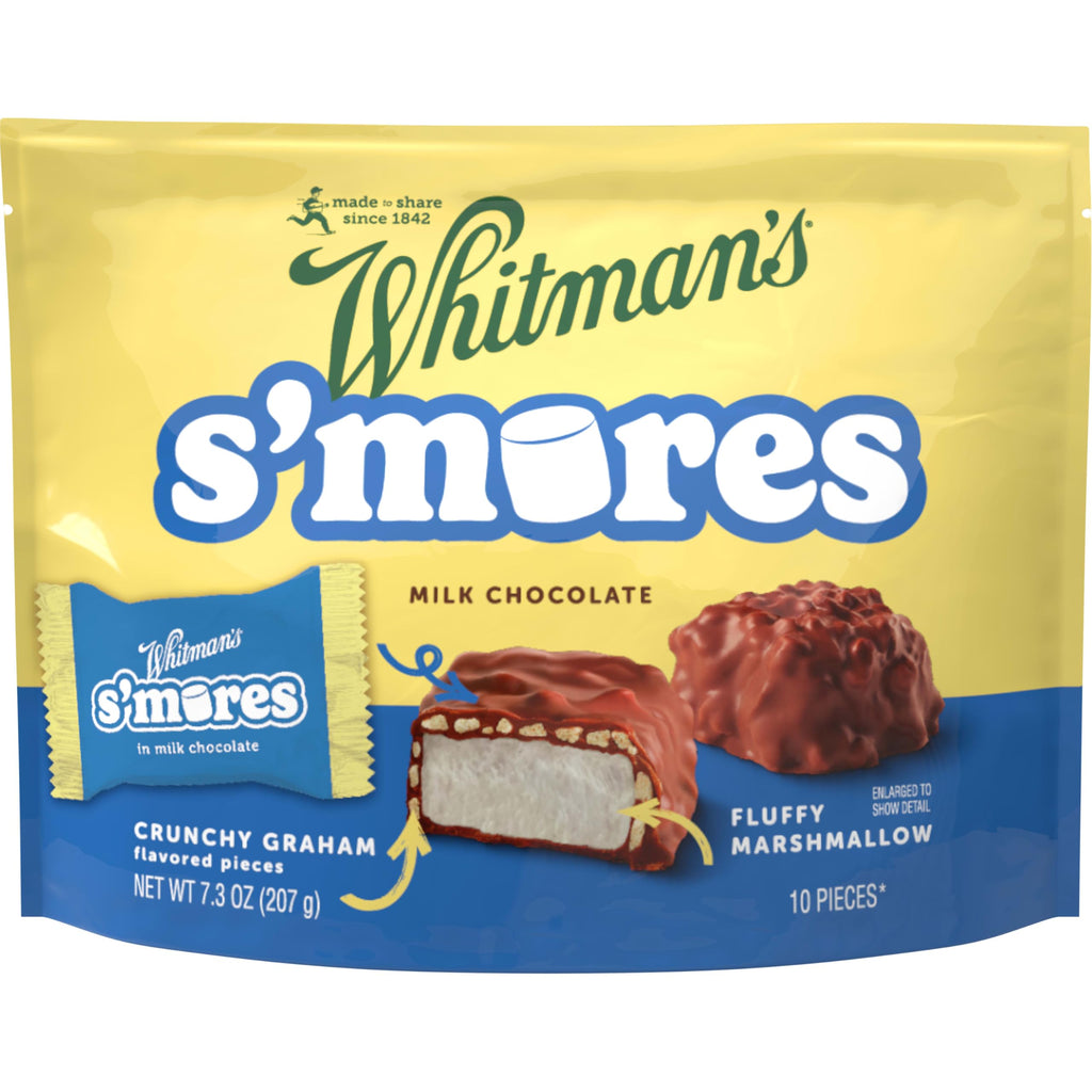 Whitman's S'Mores Milk Chocolate Candy Classic Marshmallow, 7.3 oz.
