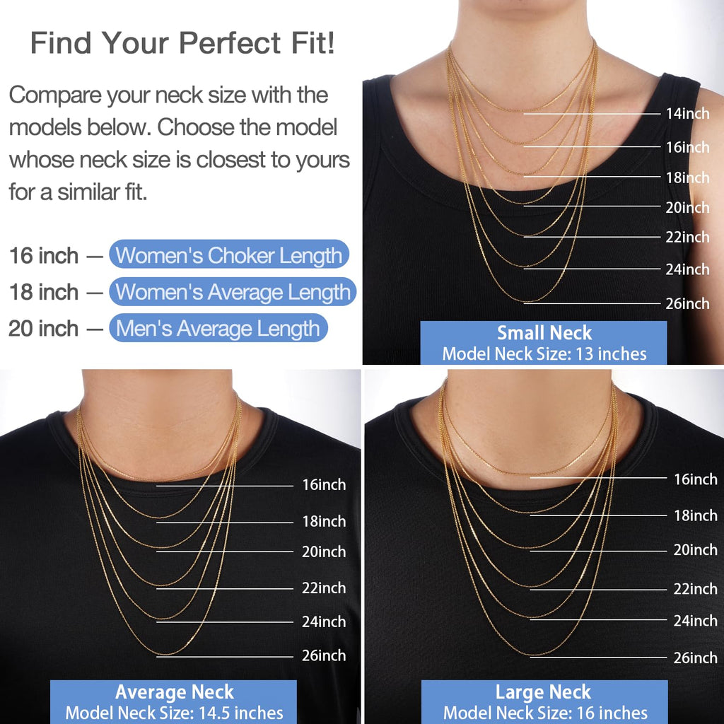 Jewlpire 18k Gold Plated Chain Necklace for Women, 1.2mm Cable Chains 18k Gold Plated Chain for Women Sturdy & Shiny Women's Chain Necklaces, 22 Inches