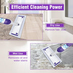 80 Pack Power Mop Refills for Swiffer Power Mop，Unscented&Thickened Multi-Surface and Wood Spray Mops for Floor Cleaning