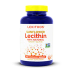 Lekithos 100% Natural Sunflower Lecithin Capsules | Solvent-Free | 800mg Per Capsule | Soy-Free, Gluten-Free, Vegan | Natural Lactation Support | Nervous System Support | 120 Vegetarian Capsules