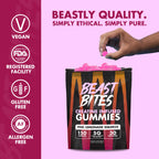 BEAST BITES - Creatine Infused Gummies - 5g Creapure Creatine Monohydrate Per Serving - NSF Certified for Sport - 30 Servings (Pink Lemonade)