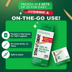 The Natural Dentist Stim-U-Dent Mint Dental Picks, Wooden Toothpicks for Food & Plaque Removal, Travel-Friendly, 48 Packs of 25 (2400 Picks)