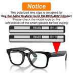 HIBLOKS Polarized Clip for Ray-Ban Meta Wayfarer RW4006 & Gen 2 RW4012 Regular (50-22), Shiny Black Frame Discoloration Clip for Meta Wayfarer Gen 2 Protect Your Eyes, (Regular, Yellow)
