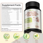 Grass Fed Beef Organ Supplement for Men - Beef Liver Capsules,Pasture Raised Beef Organs with Heart, Liver, Kidney, Spleen, Testicle & Prostate, Zinc, Selenium, Vitamin D3, Ginseng, Cordyceps
