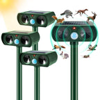 4 PCS Solar Animal Repeller, Ultrasonic Animal Repellent Outdoor with Motion Detection Cat Rabbit Repellent Deer Repellent Devices Waterproof Raccoon Dog Skunk Repellent Deterrent for Yard Garden Farm
