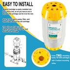 W28165 Mineral Cartridge Replacement Part Fit for Zodiac Nature2 A30 Cartridge, for Zodiac Nature 2 Above Ground A Vessels, for Pools Up to 30K Gallons (Except Limited), 2 Holes of Buttom