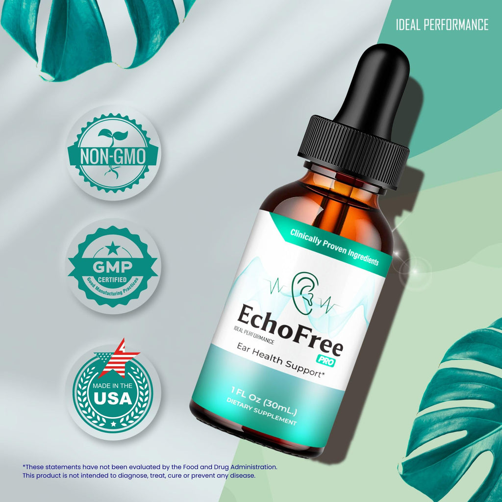 Echo Free Tinnitus Drops, Echo Free Tinnitus Relief for Ringing Ears, EchoFree Ear Health Support Supplement Liquid Drops All Natural for Healthy Ringing Ear Advanced Formula EchoFree Reviews (2 Pack)