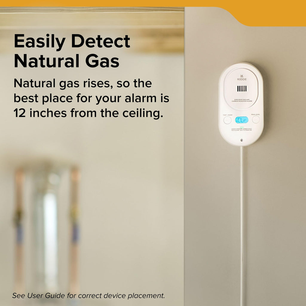 Kidde Carbon Monoxide & Explosive Gas Alarm, Plug-in & AA Battery, COPDLG
