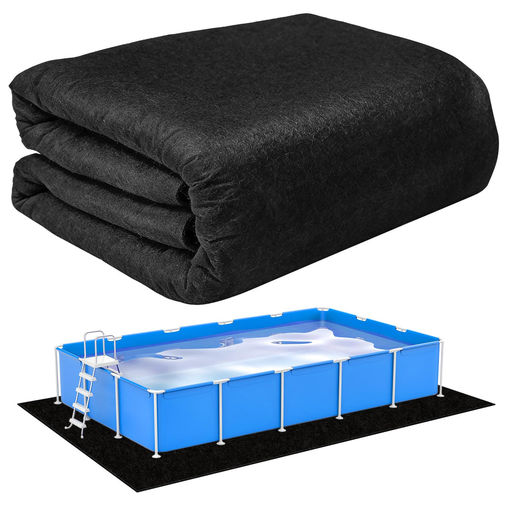 VICAMB 9.7 x 6.7ft Rectangular Pool Liner Pad for Above Ground Swimming Pools,220g/㎡ Heavy Duty Pool Ground Mat Under Pool Pad,Pools Bottom Liner Protector to Prevent Puncture and Extend Liner Life