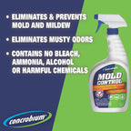 Concrobium Mold Control, 32 oz Spray – Eliminates & Prevents Mold – EPA-Registered, Bleach-Free, Odorless, VOC-Free (Pack of 6)