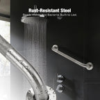 Grab Bars for Shower 2 Pack 18-Inch, Stainless Steel Anti-Slip Safety Shower Handle for Elderly Bathroom Wall Support Handicap Handicap Grab Bars for Seniors, Brushed Nickel