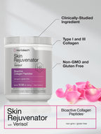 Horbäach Skin Rejuvenator with Verisol 10.58 oz | Bioactive Collagen Peptide Powder | Types I and III | Non GMO, Gluten Free Supplement