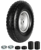FEILOONG 13 Inch Wheelbarrow Tire Flat Free 4.00-6 Tires, Universal Fit