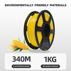 FLASHFORGE PLA Filament 1.75mm, 3D Printer Filament 1kg (2.2lbs) Spool, Dimensional Accuracy +/- 0.02mm, 3D Printing Filament Easy to Use and Fits for Most FDM 3D Printers (Yellow)