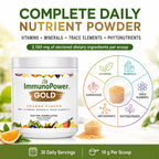 ImmunoPower Gold - High-Absorption Turmeric Root Extract & BioPerine Immune Booster - Doctor Formulated with 33+ Nutrients - Orange Flavor