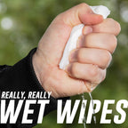 Surviveware Biodegradable Wipes Men or Women - Shower Wet Wipes Face, Body & Butt - Outdoors, Travel, Camping & Post Workout - Total of 60 Wipes - 15 Count, Pack of 4