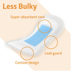 Medline ContourPlus Bladder Pads, Women & Men, Discreet, Long Length, Incontinence, Overnight, Postpartum, Leaks, Ultimate Absorbency, 8x17, 168-Count