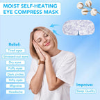 XPCARE 60 Pack Steam Eye Masks for Dry Eyes, SPA Warm Sleep Eye Mask, Disposable Heated Eye Mask for Dark Circles, Puffy Eyes, Relief Stress Eye Fatigue(Unscented)