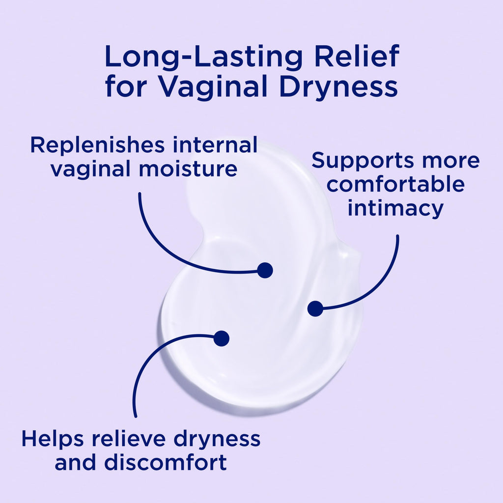 Replens Long-Lasting Vaginal Moisturizer, Relieves Vaginal Dryness for Up to 3 Days, Fragrance Free, 14 Applications