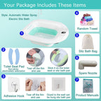 IRWPITW Sitz Bath, Electric Sitz Bath for Toilet Seat Hemorrhoids Postpartum Care Tub, Sits Bath Soak Pan for Women Men, Sitz Baths Salts Bowl, Hip Bath Basin, Foldable, Water Spray Style, Green