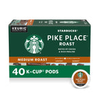 Starbucks K-Cup Coffee Pods, Pike Place Roast, 40 Count
