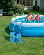 Piemow 2 Pack 25L/60LB Pool Ladder Weights - 500D PVC Waterproof & No Broken Sand Bag with Handle, Above Ground Pool Accessories for Stairs Stabilizing