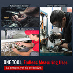 UNKENBO® Gen2 Bolt Size Finder Tool Keychain - Gauge Bolts & Nuts Head SAE 5/32 to 1" & Metric 4 to 25mm, Wrench & Socket Size Finder, Nut & Bolt Fastener Measuring Tool Gifts for Men (Galaxy Silver)
