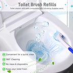 CARZEXSUC Toilet Cleaner Refill Pads Ocean Scent Enhanced Odor Control 72 Count Scrubber Refill Clean Stains Disposable Toilet Brush Refill for Toilet and Bathroom