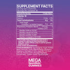 Microbiome Labs Spore Based Probiotic Gummies for Women, Men & Children - MegaSporeBiotic Gummies - 4 Bacillus Probiotics for Digestive Health & Microbiome Support - Berry Flavor (60 Gummies)
