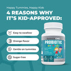 Balance ONE Time-Release Kids Probiotic – Up to 15x Better Survivability – 3 Billion CFU – Gut & Digestive Support for Children – Sugar Free, Easy to Swallow, 2 Month Supply