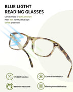JOLISU Reading Glasses For Women - 5 Pack Stylish Readers For Womens Men Spring Hinge Eyeglasses -Blue Light Blocking Protection Frame (1.75)