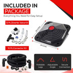Solar Pool Heater Dome – Black SunCOIL for Above Ground & Intex Pools – Free Connection & Diverter Valve Kit – Fast & Efficient Sun-Powered Heating – 5-Year Warranty