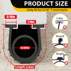 Jin&Bao 5/16" T-End Garage Door Seal Bottom Rubber Weather Stripping with 2 End Plugs, Weatherproof Seal Replacement Strip Dust & Pest Proof Threshold Buffering Garage Door Sweep (10FT, Black)