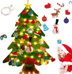 Montessori Felt Christmas Tree for Toddlers, Felt Christmas Tree for Kids, 2026 New Oversized Hanging Xmas Gifts, with Lights