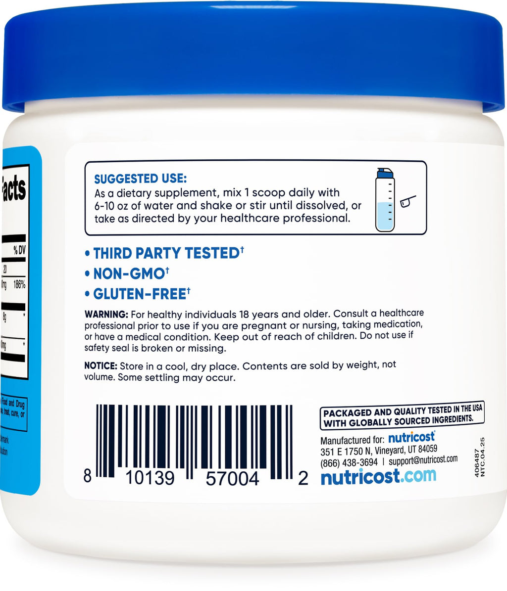 Nutricost Magnesium BHB Salts (250 Grams, Unflavored) - Exogenous Ketone Supplement, 6.5g Beta-Hydroxybutyrate Per Serving