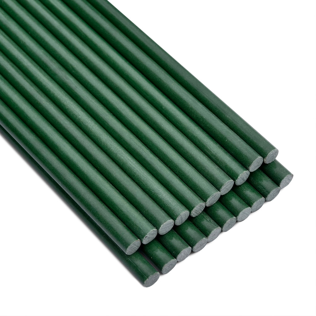 Garden Stakes 48 inch 20 Pack 0.27" Dia Solid Glassfiber Plant Support Rod Tomato Trellis Stakes (Black)