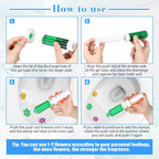 Heigble 16 Pcs Flower Toilet Gels 224 Count 8 Kinds Stamp Bowl Gel Scent Toilet Stain Removal Cleaner Air Freshener Flower Stamps Pack for Bathtubs Bathroom