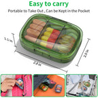 2 Pack 3 Compartment Small Pill Box, Moisture Proof Case, Travel Organizer for Pocket Purse, Daily Portable Medicine Vitamin Container, Fish Oil and Supplement Storage