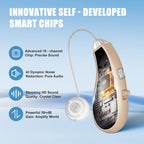 Flaygo Rechargeable Hearing Aids for Seniors - 16-Channel Digital Chip OTC Hearing Aid with Smart Noise Reduction for Clear Sound,150+Hrs Ultra Long Standby, Medical Silicon,Comfortable Anti-Slip Fit