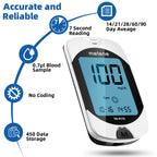 Metene TD-4116 Blood Glucose Monitor Kit, 100 Glucometer Strips, No Coding