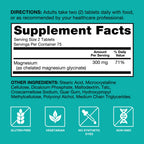 Qunol Magnesium Glycinate 300mg, 100% Glycinate Chelated Magnesium Supplement, 150ct Tablets