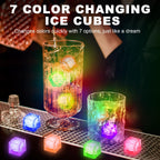 20 PCS Light Up LED Ice Cubes for Drinks, Multi‑Color Changing Ice Cubes
