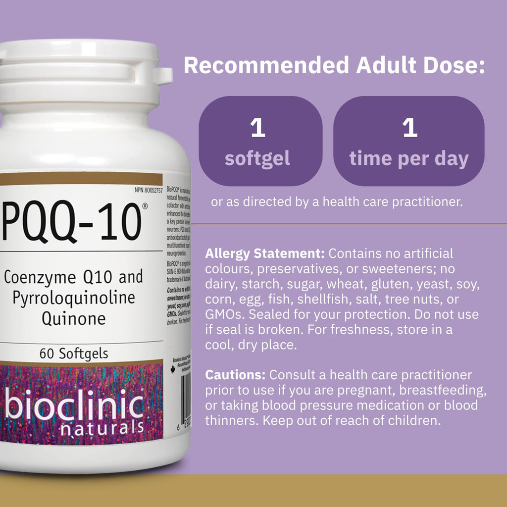Bioclinic Naturals -  CerebroVital PQQ-10 60 softgels