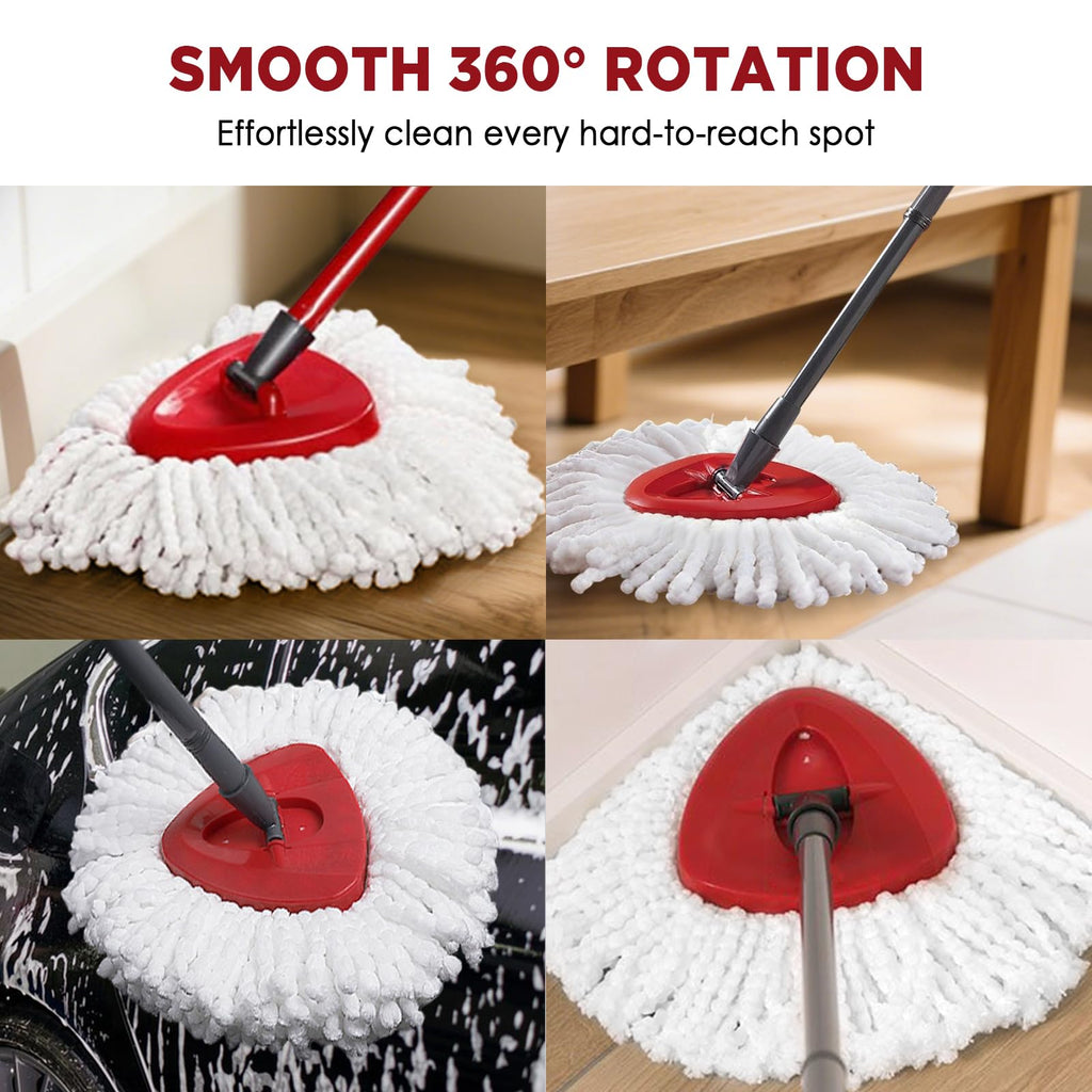 Mop Head Replacement for O-Cedar Easy Wring 1-Tank System，Exovyn Spin Mophead Replacements，Microfiber 12 Pack 360° Swivel Mop Refills，Deep Clean,Easy Cleaning，Machine Washable and Easy to Replace