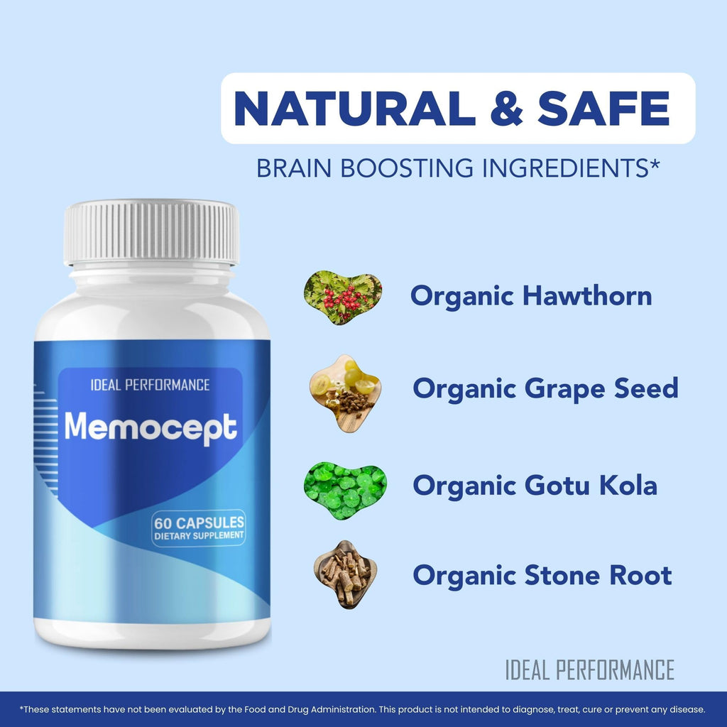 IDEAL PERFORMANCE Memocept Capsules, Memocept Pills Reviews (5 Pack)