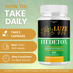(3 Pack) Luze Fit Detox - Official LuzeFit Detox Premium Capsules Advanced Formula, LuzeFitDetox All Natural Support Capsulas Health Pastillas for Overall & Wellness, 180 Capsules for 3 Months