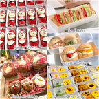 Ocmoiy Charcuterie Boxes with Clear Lids, 50 Pack Kraft Bakery Boxes, Cookie Boxes, Small Treat Boxes for Pastry, Sandwich, Cupcakes, Strawberries, Dessert To Go Containers