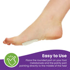 Metatarsal Felt Foot Pad Skived Cut (1/8" Thick) - Made in USA - Felt Metatarsal Pads for Women and Men - Ball of Foot Cushion - 6 Pairs (12 Pieces)
